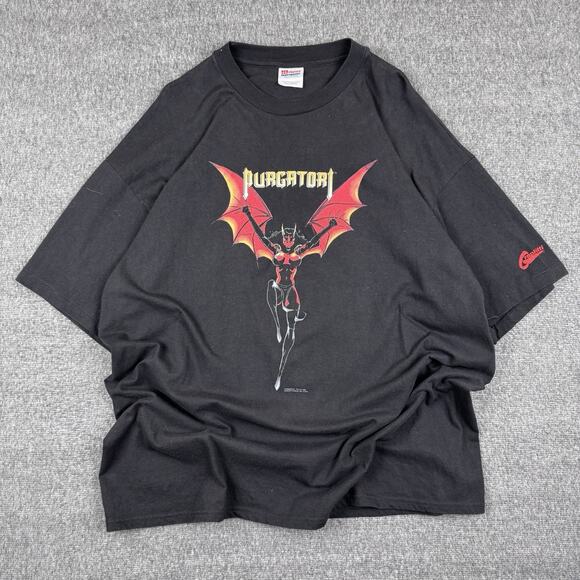 Vintage Purgatori T-Shirt Men’s XXL Black Evil Ernie Chaos Comics Graphitti - Picture 2 of 9